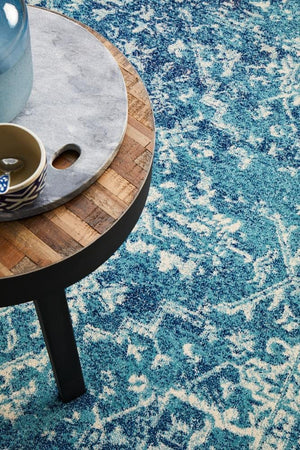 Muse Blue Transitional Rug - Floorsome - Modern