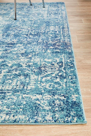 Muse Blue Transitional Rug - Floorsome - Modern