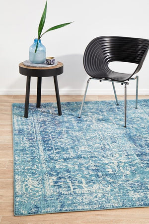 Muse Blue Transitional Rug - Floorsome - Modern