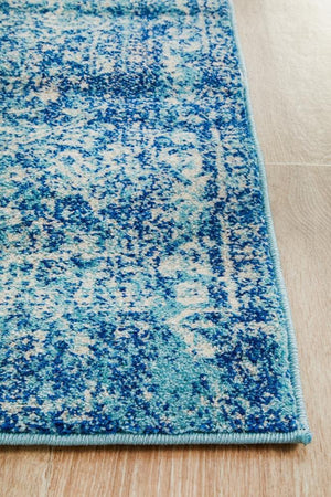 Muse Blue Transitional Runner Rug - Floorsome - Modern