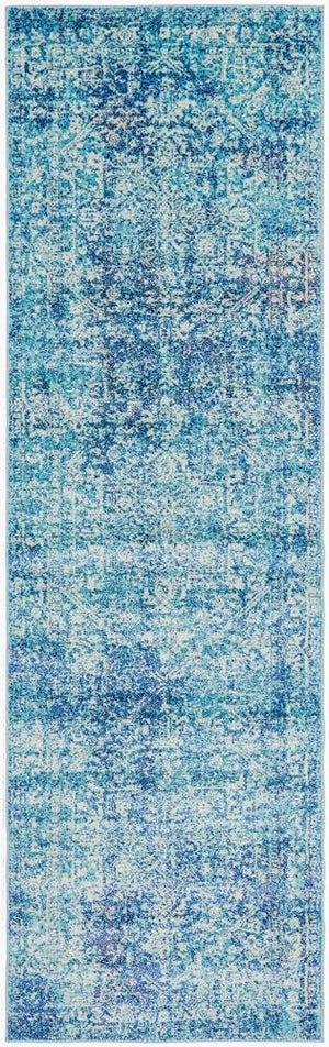 Muse Blue Transitional Runner Rug - Floorsome - Modern