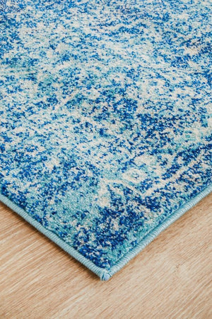 Muse Blue Transitional Runner Rug - Floorsome - Modern