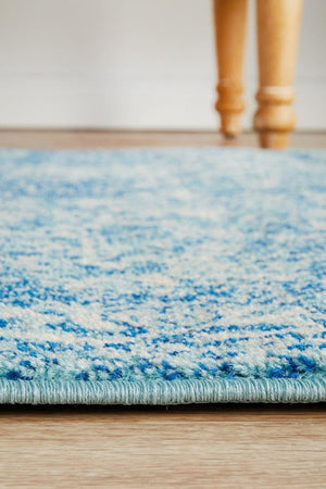 Muse Blue Transitional Runner Rug - Floorsome - Modern