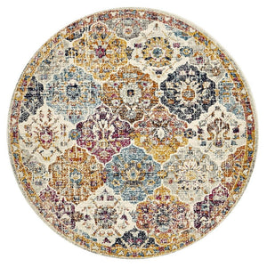 Museum 861 Round Rust Rug - Floorsome - 