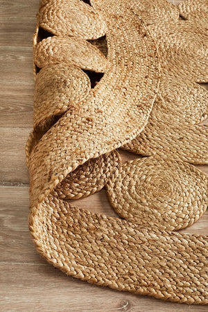 Natural Daisy Jute Rug - Floorsome - Flatweave