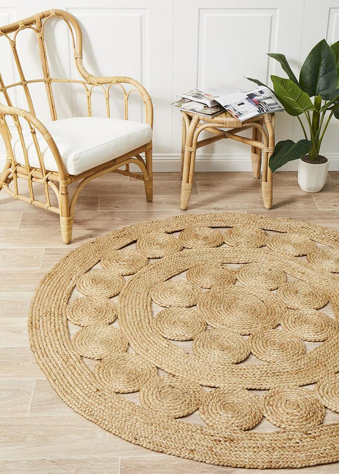 Natural Daisy Jute Rug