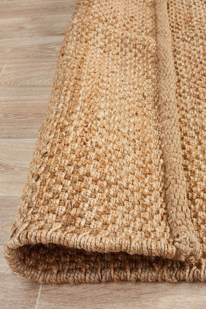 Natural Fiber Basket Weave Rug - Floorsome - Natural