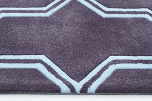 Neo Lattice Design Rug Smoke - Floorsome - Modern