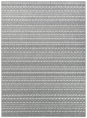 Nevada Grey White Rug 20469 - 302 - Floorsome - INDOOR/OUTDOOR