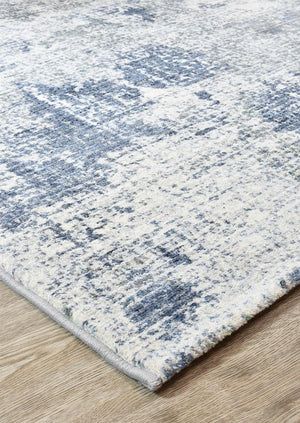 New Hapton Blue White Rug - Floorsome - MODERN