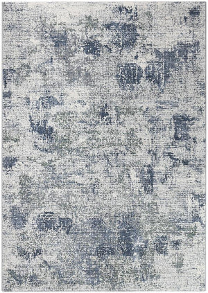 New Hapton Blue White Rug - Floorsome - MODERN