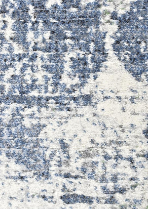 New Hapton Blue White Rug - Floorsome - MODERN