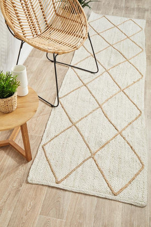 Noosa 222 White Runner Rug - Floorsome - NOOSA COLLECTION