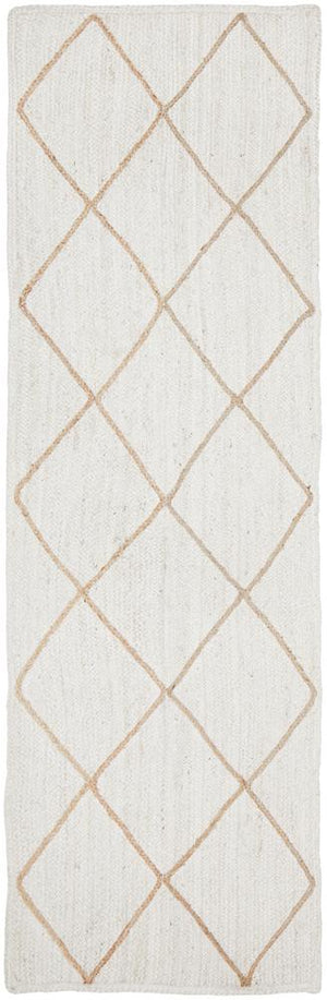 Noosa 222 White Runner Rug - Floorsome - NOOSA COLLECTION