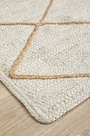 Noosa 222 White Runner Rug - Floorsome - NOOSA COLLECTION