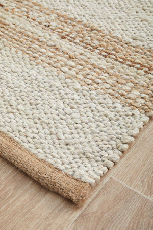 Noosa 555 Natural White Runner Rug - Floorsome - NOOSA COLLECTION