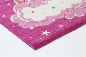 Nova Pink Castle Rug - Floorsome - Kids