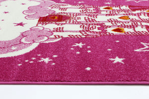 Nova Pink Castle Rug - Floorsome - Kids