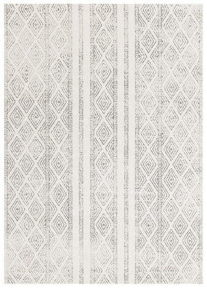 Oasis 450 White And Grey Tribal Rug - Floorsome - Modern