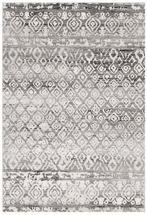 Oasis 451 Dark Grey Tribal Rug - Floorsome - Modern