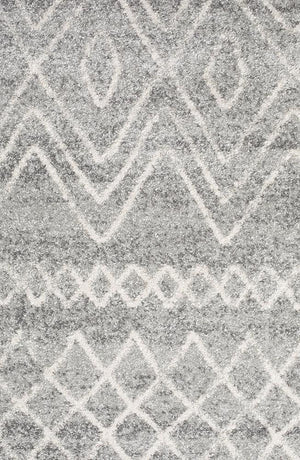 Oasis 453 Grey Rustic Tribal Round Rug - Floorsome - Modern