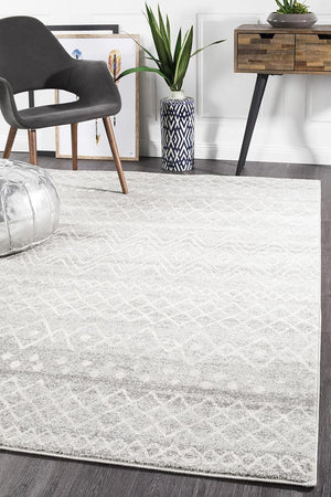 Oasis 453 Grey Rustic Tribal Rug - Floorsome - Modern