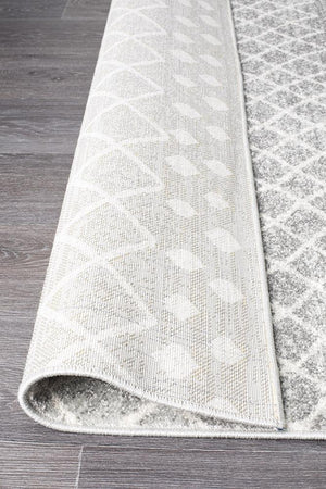 Oasis 453 Grey Rustic Tribal Runner Rug - Floorsome - Modern