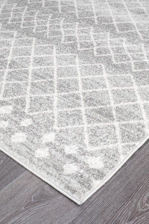 Oasis 453 Grey Rustic Tribal Runner Rug - Floorsome - Modern