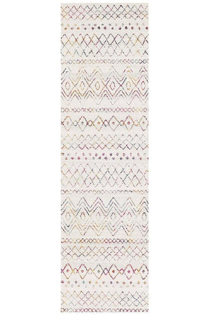 Oasis 453 Multi Rustic Tribal Runner Rug - Floorsome - Modern