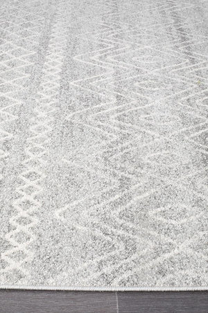 Oasis 454 Silver Tribal Rug - Floorsome - Modern