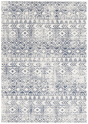 Oasis 456 White Blue Rustic Rug - Floorsome - Modern