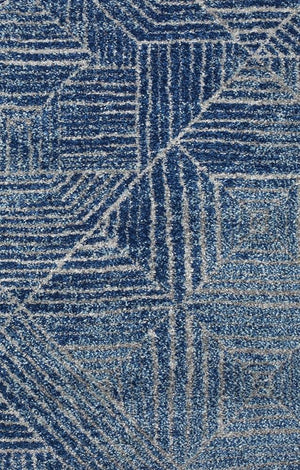 Oasis 457 Contemporary Navy Runner Rug - Floorsome - Modern