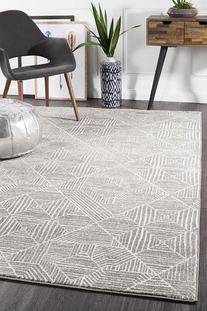 Oasis 457 Contemporary Silver Rug - Floorsome - Modern