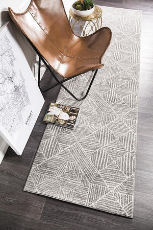 Oasis 457 Contemporary Silver Runner Rug - Floorsome - Modern