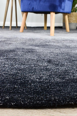 Ombre Black Grey Shaggy Rug - Floorsome - SHAGGY