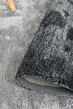 Ombre Black Grey Shaggy Rug - Floorsome - SHAGGY