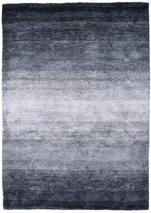 Ombre Black Grey Shaggy Rug - Floorsome - SHAGGY