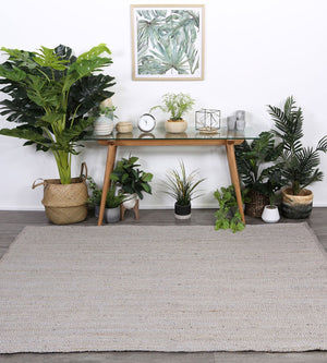 Organica Silver Jute Rug - Floorsome - Flatweave