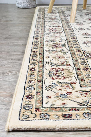 Oriental Traditional Beige Rug - Floorsome - Traditional