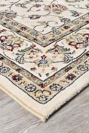 Oriental Traditional Beige Rug - Floorsome - Traditional