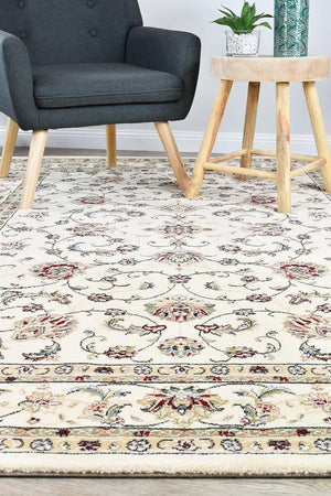 Oriental Traditional Beige Rug - Floorsome - Traditional