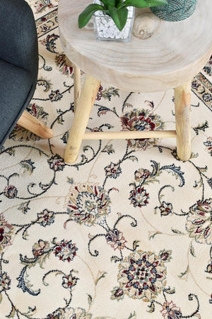 Oriental Traditional Beige Rug - Floorsome - Traditional