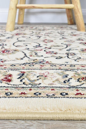 Oriental Traditional Runner Rug Beige - Floorsome - Traditional