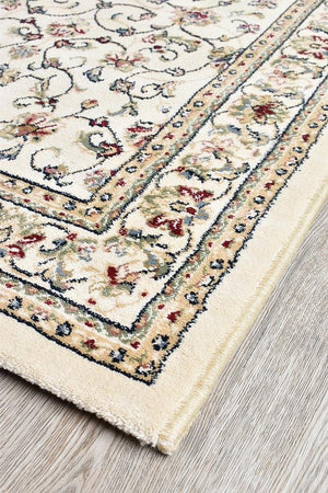 Oriental Traditional Runner Rug Beige - Floorsome - Traditional