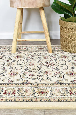 Oriental Traditional Runner Rug Beige - Floorsome - Traditional