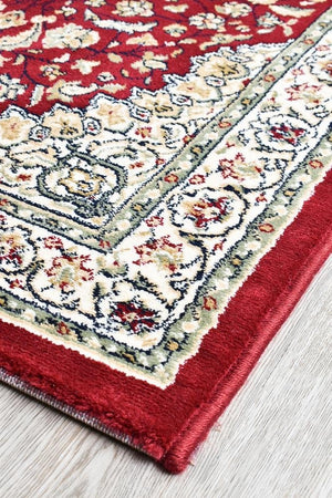 Oriental Traditional Runner Rug Red - Floorsome - Traditional