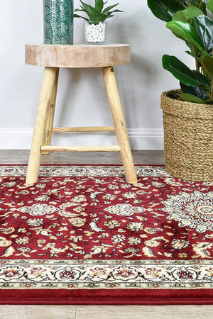 Oriental Traditional Runner Rug Red - Floorsome - Traditional