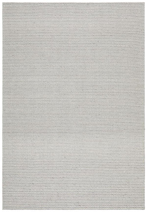 Oskar Felted Wool Striped Rug Grey White - Floorsome - Modern