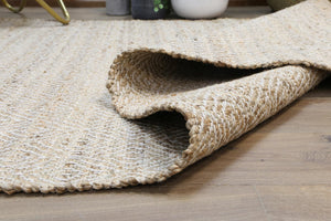 Oslo Natural Jute Diamonds Flat Weave Rug - Floorsome - Flatweave