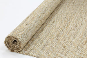 Oslo Natural Jute Diamonds Flat Weave Rug - Floorsome - Flatweave